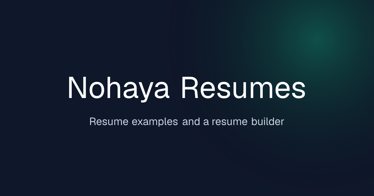 Resume Examples for 7,938+ Jobs (2026)